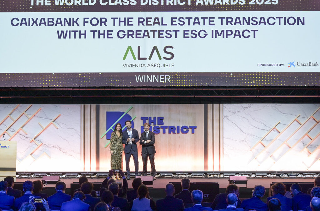 ALAS receives the Caixabank Award for Best Real Estate Transaction with the Greatest ESG Impact at The World Class District Awards